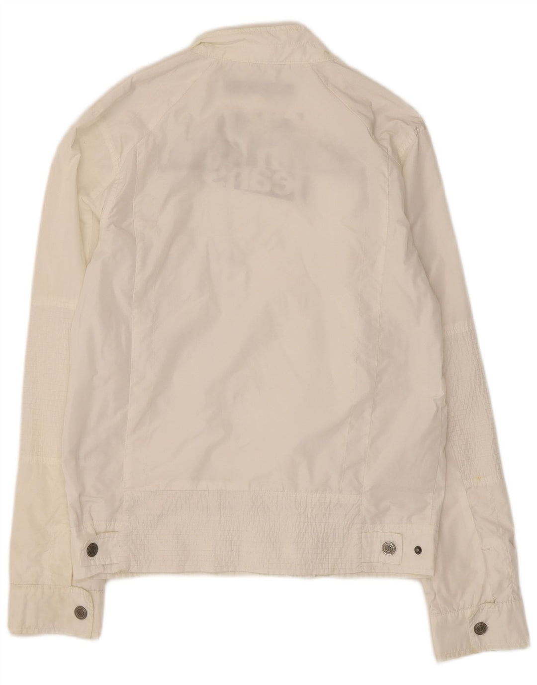 Calvin Klein Jeans Veste de pluie graphique pour femme UK 10 Small Blanc Polyester