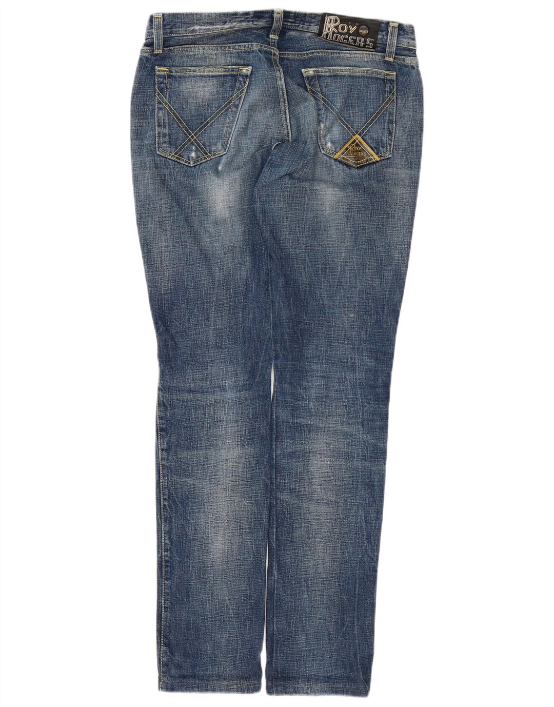 Roy Rogers Jean slim De Luxe effet vieilli pour femme W30 L31 en coton bleu marine