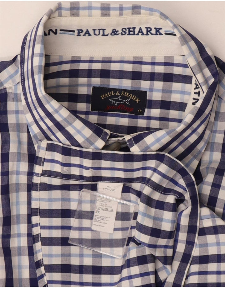 Paul & Shark Chemise à Carreaux Homme Bleu Moyen Carreaux Coton