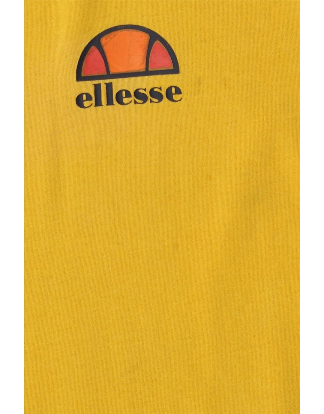 Ellesse T-Shirt Top Jaune Moyen Coton Homme