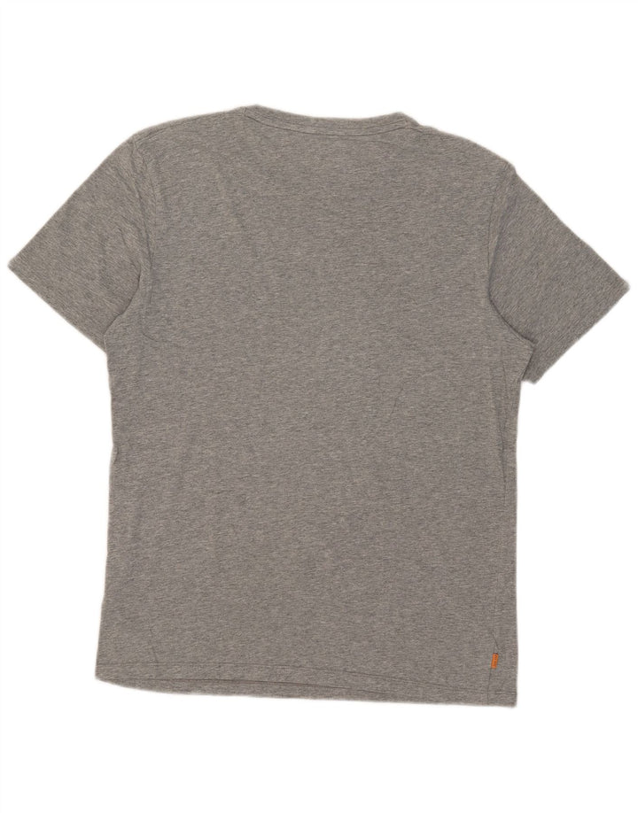 Timberland Tee-Shirt Regular Fit Graphic Homme Gris Moyen Coton