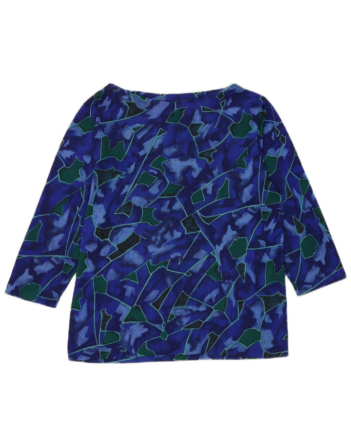 Valstar Haut à motif abstrait pour femme Manches 3/4 UK 18 XL Bleu