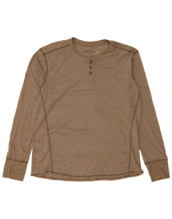 Eddie Bauer Haut pour homme à manches longues en polyester beige