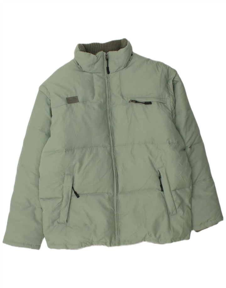 Fila Veste matelassée homme UK 40 Large Vert Polyamide