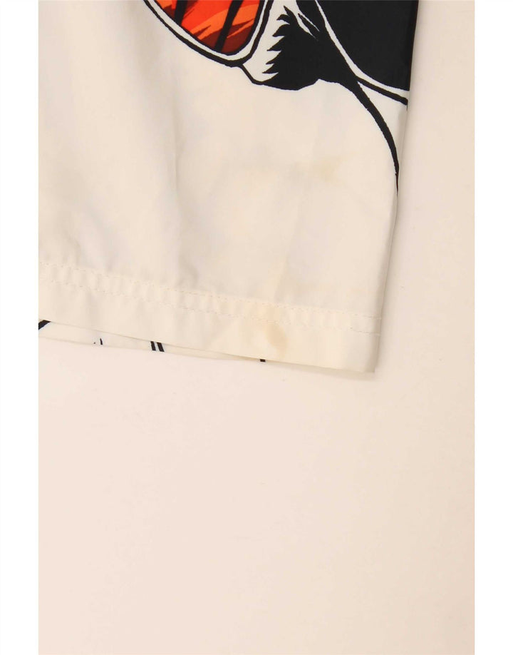 Sundek Short de Bain Graphique Garçon 13-14 Ans Blanc Colorblock Polyester