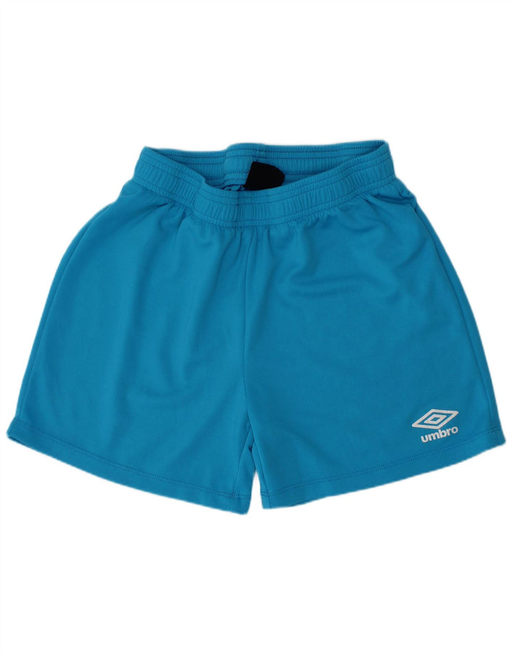 Umbro Short de Sport Garçon 9-10 ans Bleu Moyen Polyester
