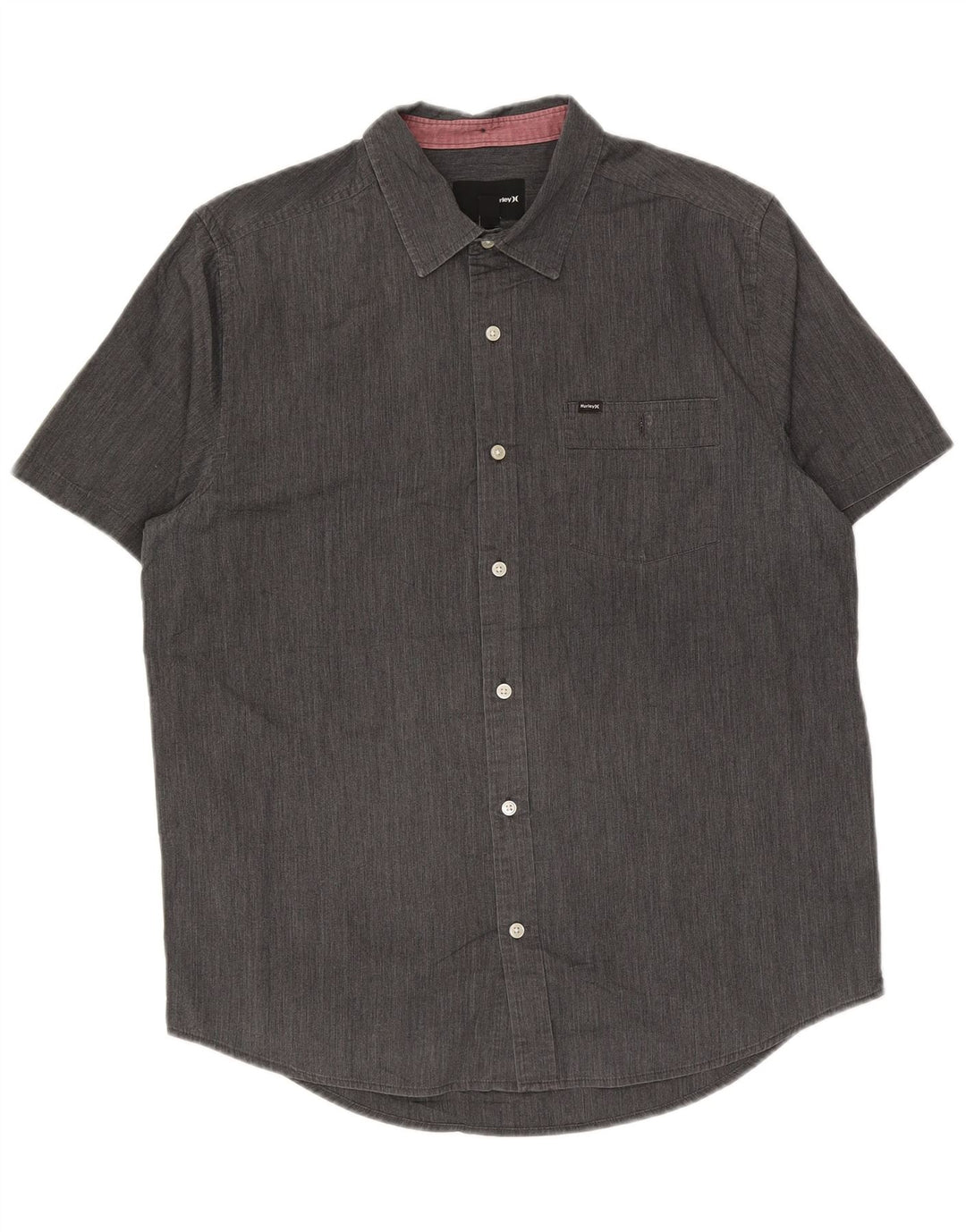 Hurley Chemise à manches courtes pour homme Large Gris Coton