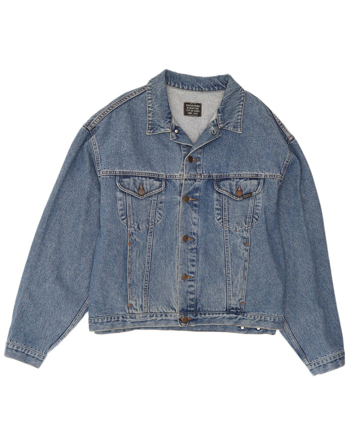 Benetton Veste En Jean Homme IT 54 2XL Bleu Coton