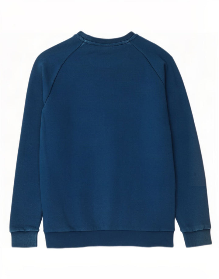 Adidas Sweat-shirt graphique pour homme en coton bleu moyen
