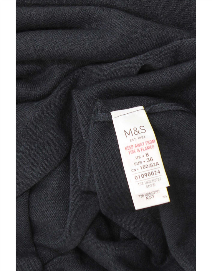 Marks & Spencer Pull à col rond pour femme UK 8 Small Bleu marine