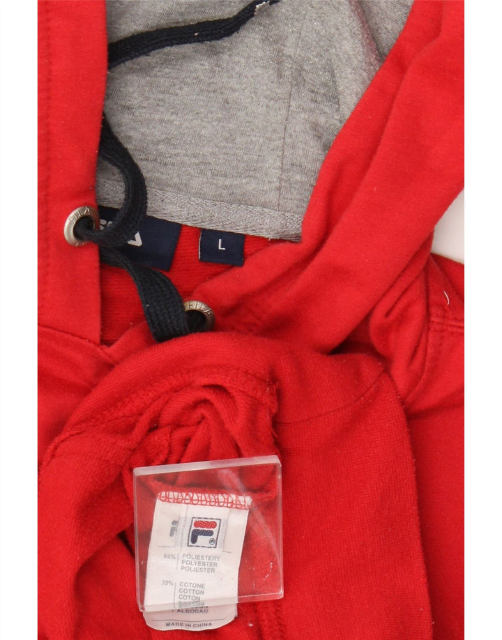 Fila Pull à capuche graphique homme grand rouge polyester