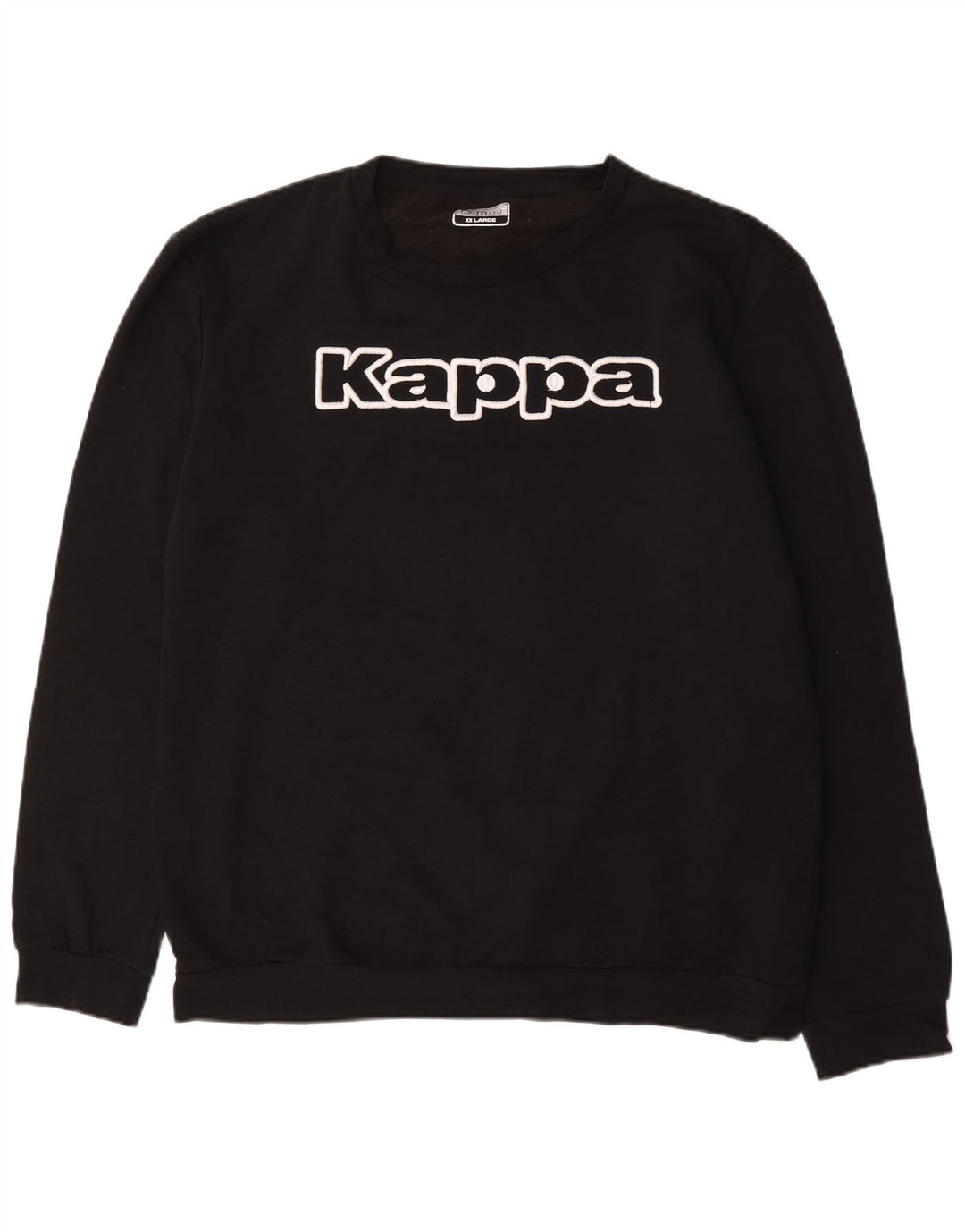 Kappa Sweat-shirt graphique pour homme 2XL en coton noir