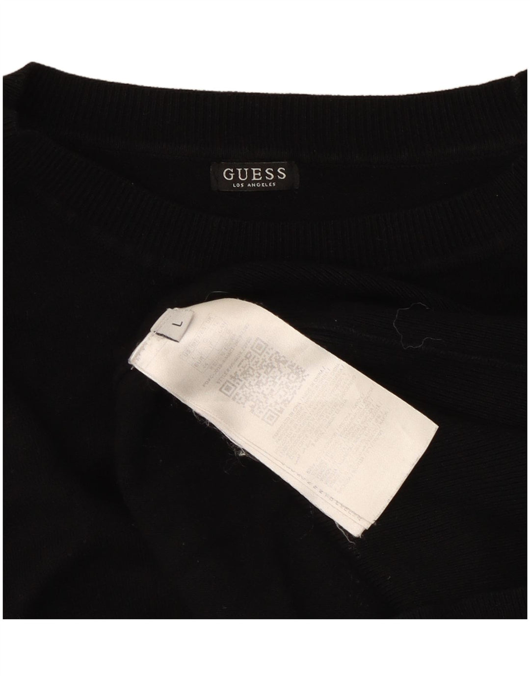 Guess Pull ras du cou pour femme UK 12 Medium Noir Viscose