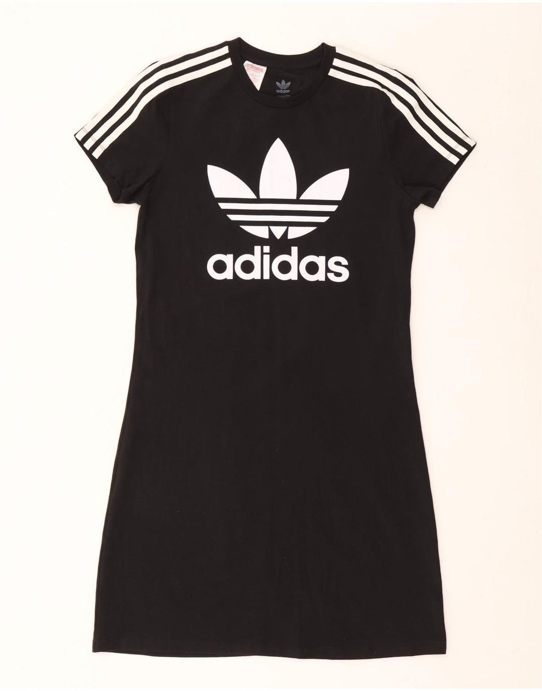 ADIDAS Robe T-Shirt Graphique Fille 14-15 ans Noir Coton