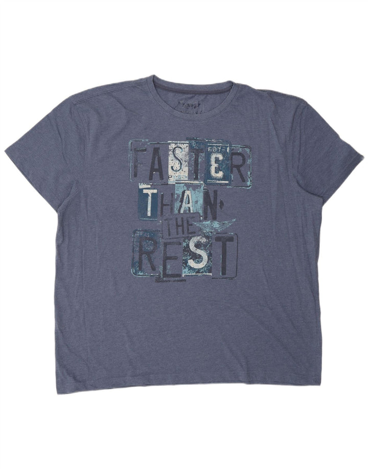 ARIZONA T-Shirt Graphique Homme Top 3XL Bleu Marine Coton