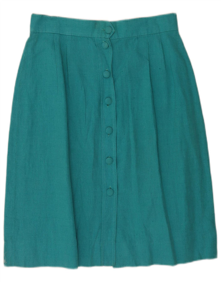 jupe trapèze femme vintage W28 Bleu moyen
