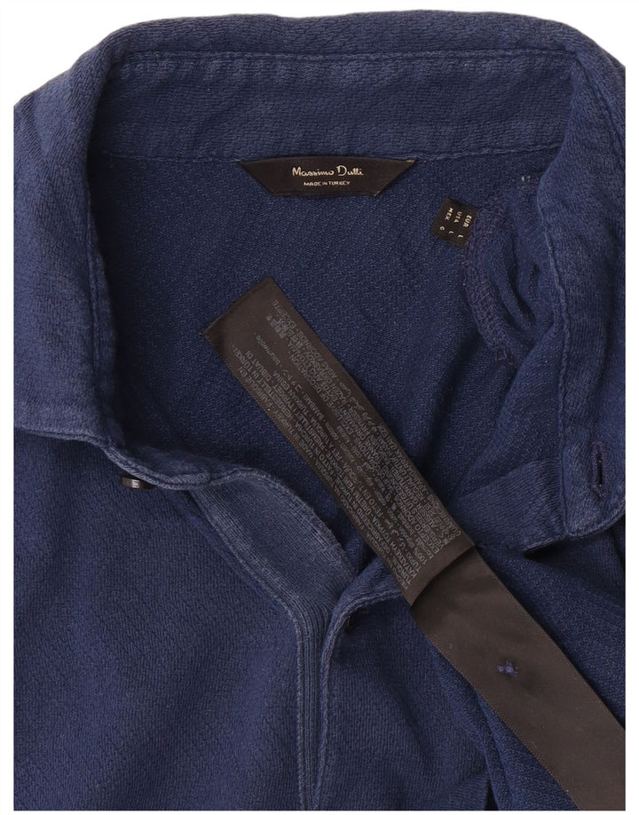 Massimo Dutti Polo Homme Grand Bleu Coton