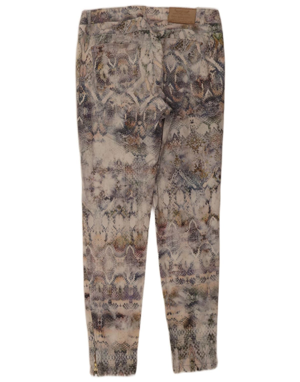 Pantalon Chino Slim Femme Zara Moyen W28 L27 Imprimé Animal Multicolore