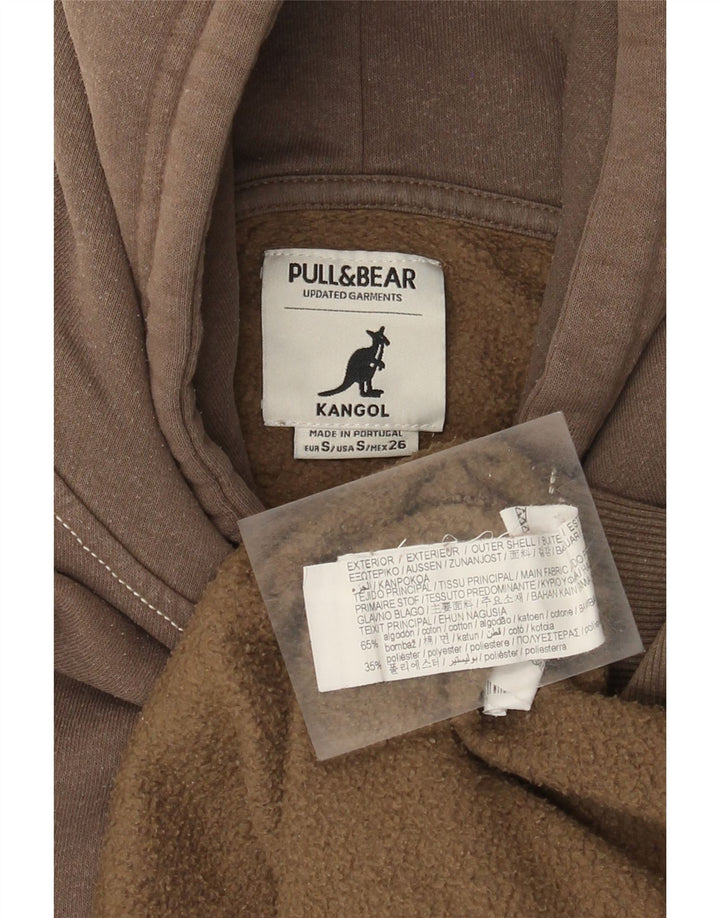 Pull & Bear Pull à capuche surdimensionné pour femme UK 10 Petit Gris Coton