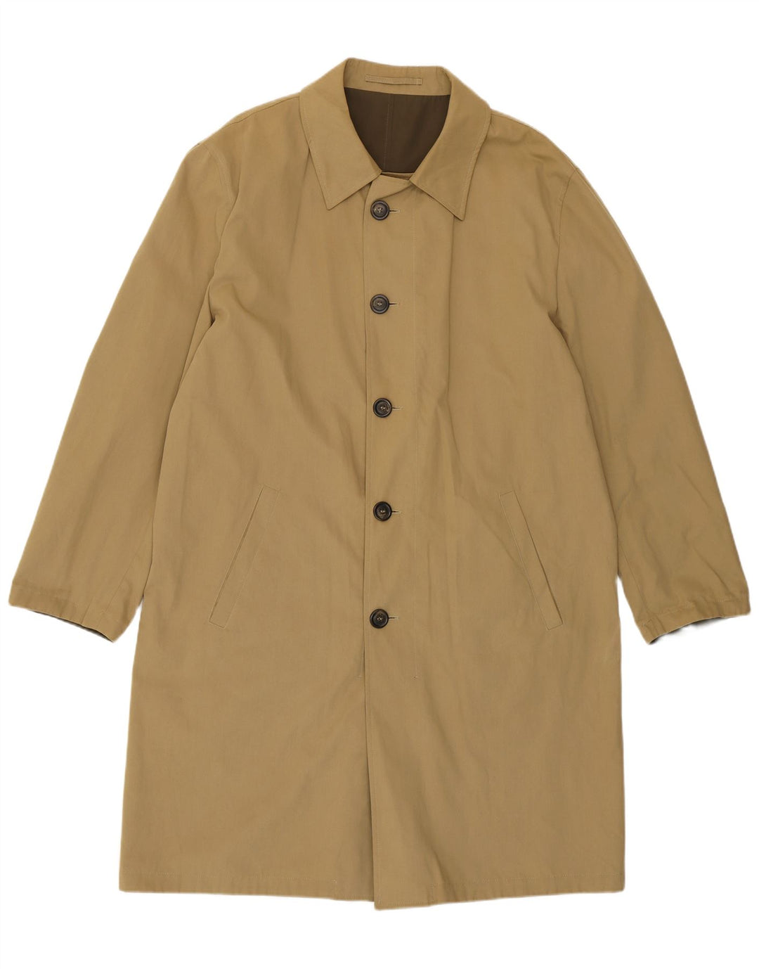 Ermenegildo Zegna Manteau réversible doux pour homme IT 54 2XL Kaki Polyester