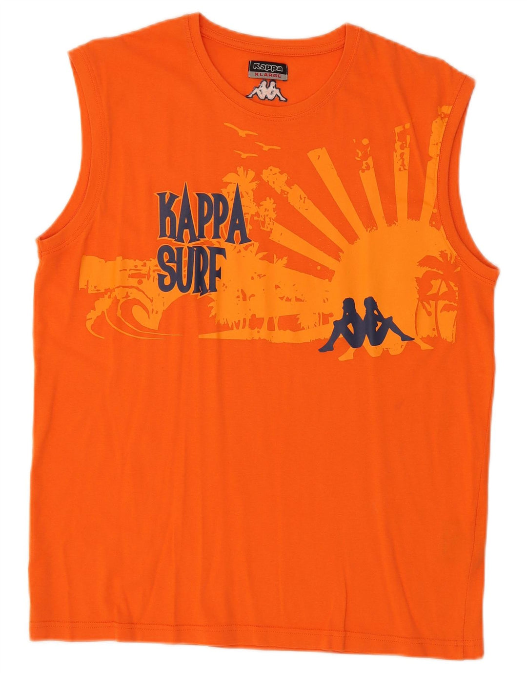 Kappa Débardeur Graphique Homme XL Orange Coton