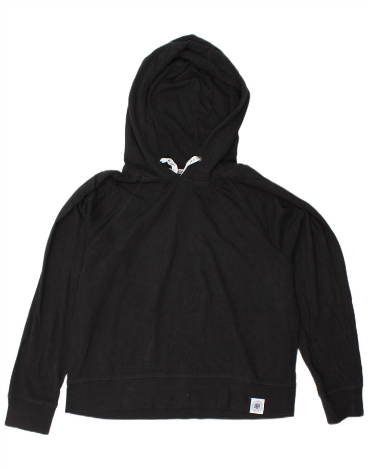 DKNY Pull à capuche pour femme UK 44 en coton noir moyen