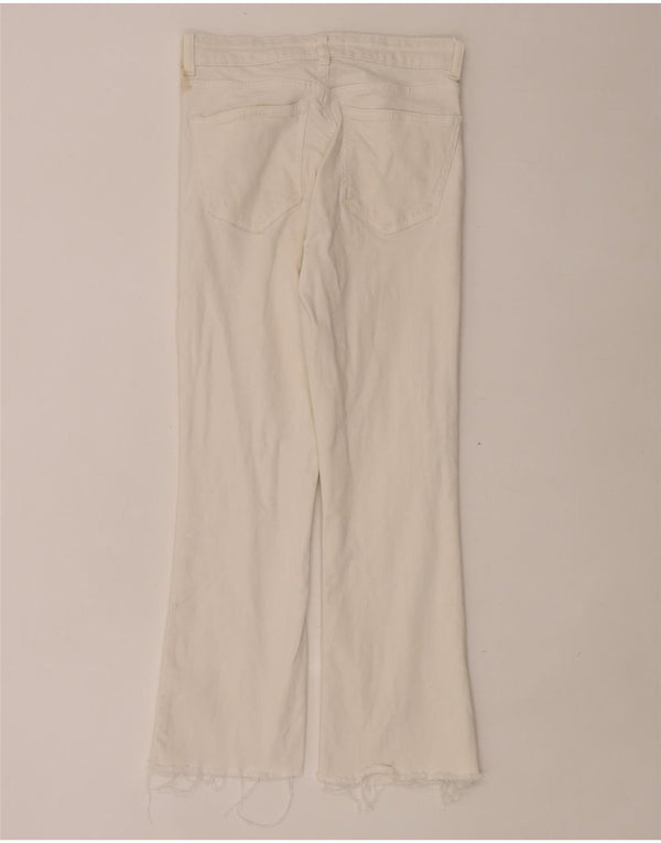 Zara Jean court bootcut pour femme EU 38 Small W28 L24 Blanc