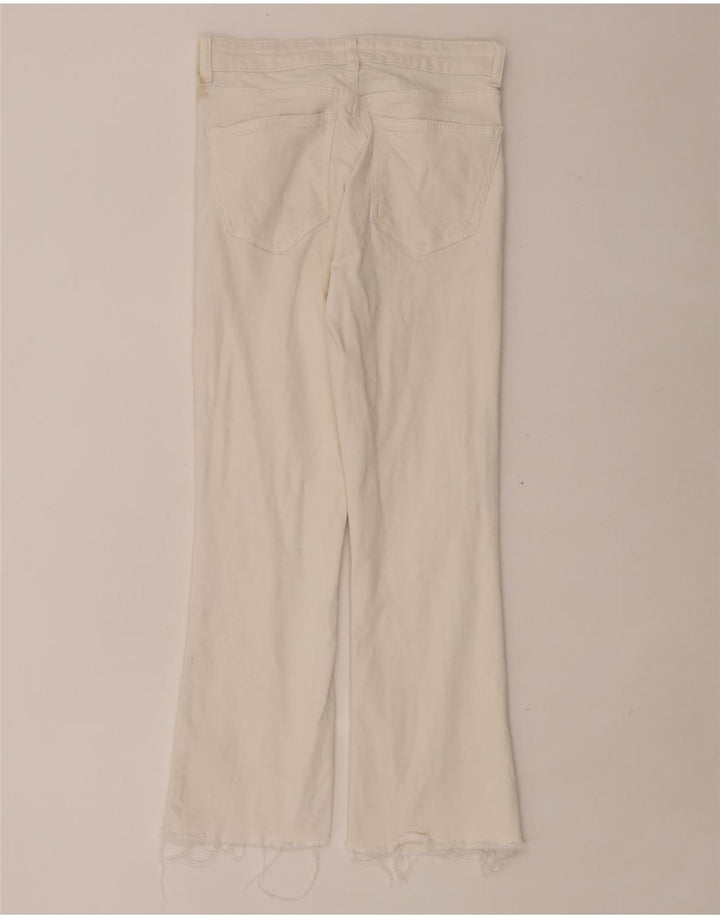 Zara Jean court bootcut pour femme EU 38 Small W28 L24 Blanc