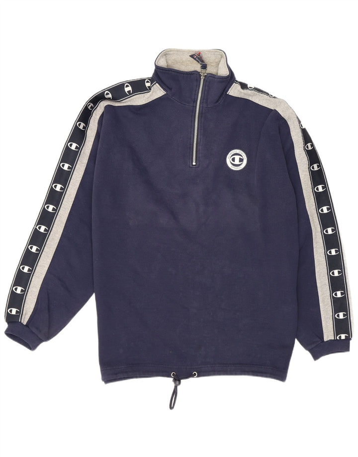 Champion Sweat-Shirt Graphique Homme Bleu Marine Moyen Colourblock