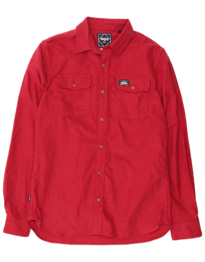 Superdry Chemise Homme Rouge Moyen Coton