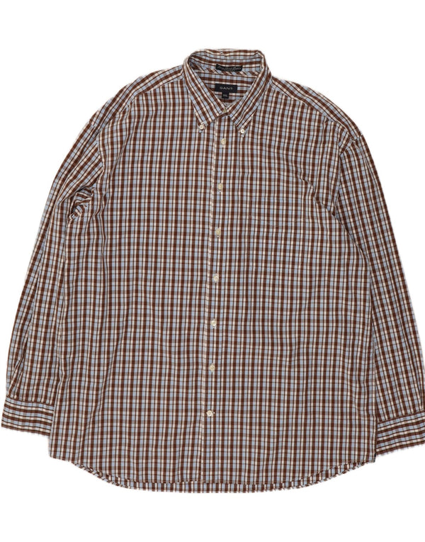 Gant Chemise Regular Fit Homme 3XL Coton à Carreaux Marron