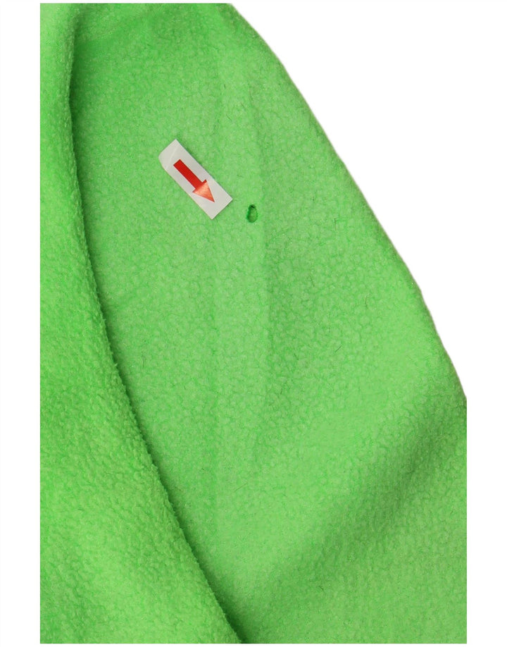FILA Pull en polaire pour homme, coupe ample, col boutonné, IT 46, petit vert