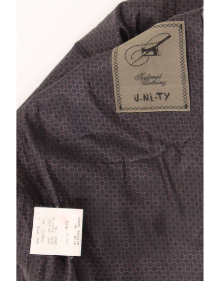 gilet homme vintage IT 48 Laine Vichy Gris Moyen