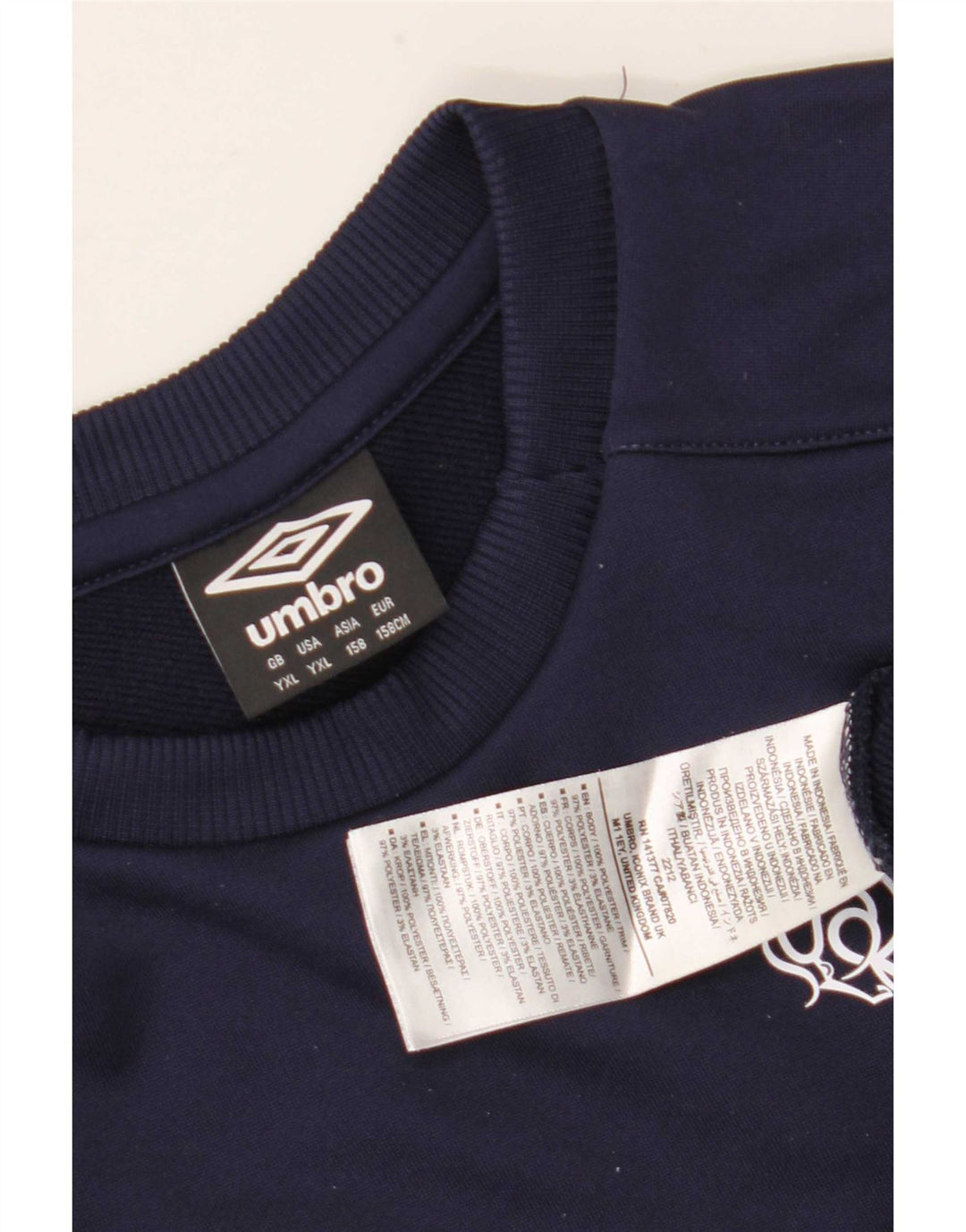 Umbro Sweat-shirt graphique pour garçon 13-14 ans XL Bleu marine Polyester