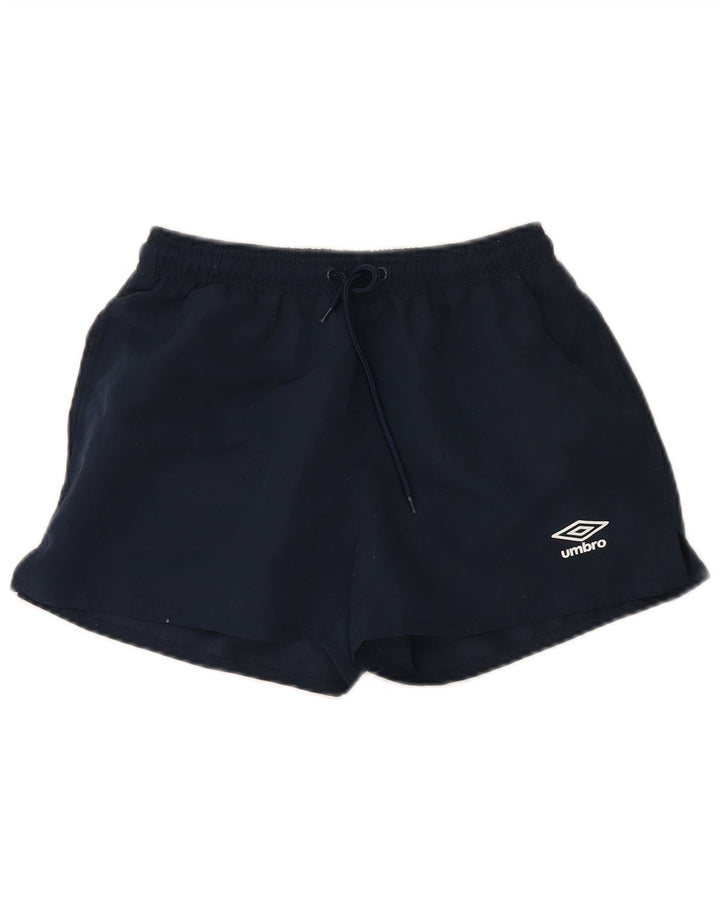 UMBRO Womens Sport Shorts UK 10 Small  Navy Blue Polyester