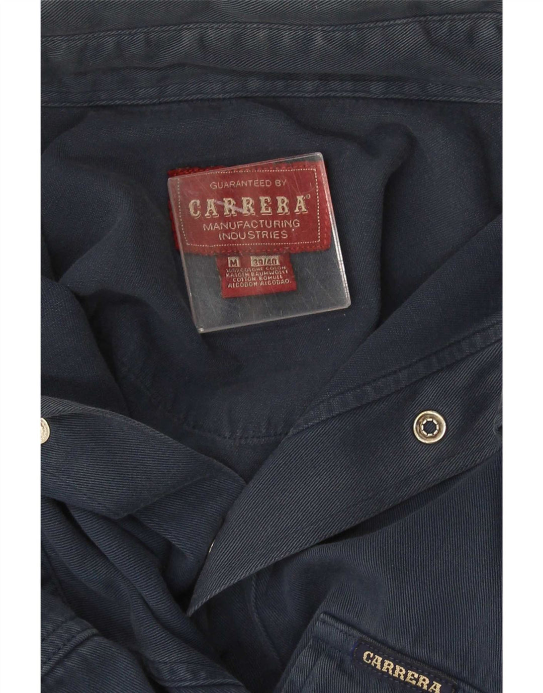 Carrera Chemise en jean pour homme Taille 39/40 Bleu marine moyen Coton