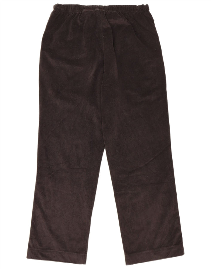 Diadora Pantalon de survêtement en velours pour femme UK 10 Small Gris Polyester