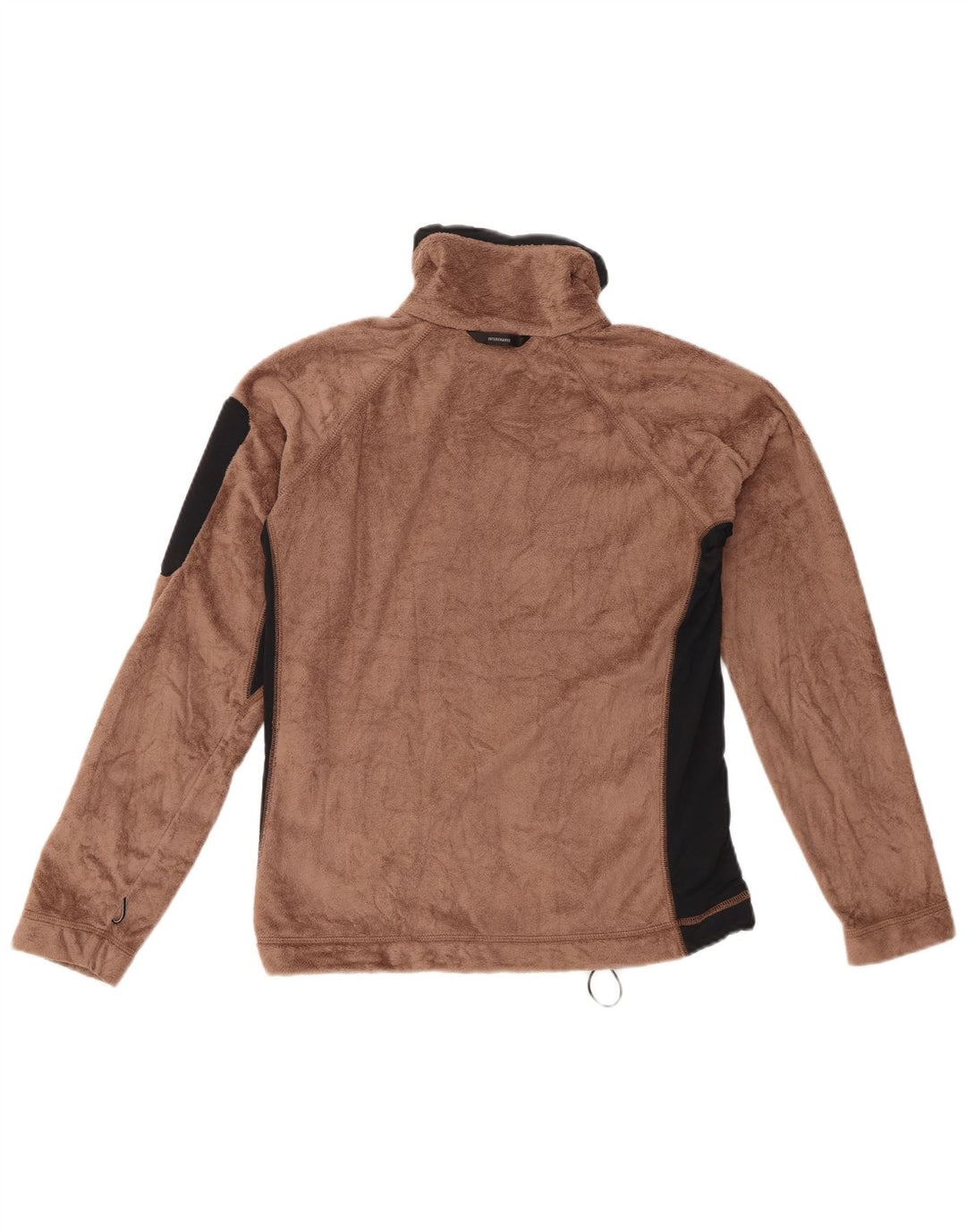 COLUMBIA Veste Polaire Femme UK 10 Petit Marron Colorblock Polyester