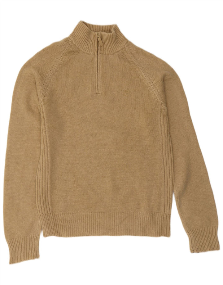 Timberland Pull à col zippé pour homme 2XL Beige Laine d'agneau