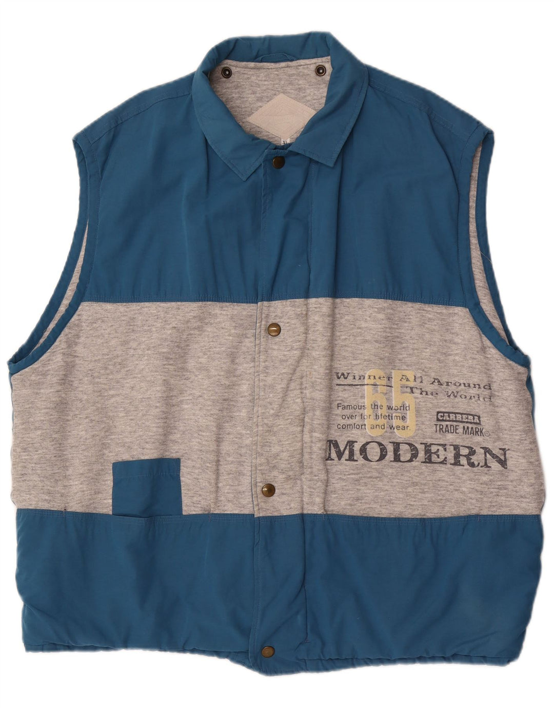 Carrera Gilet Graphique Homme UK 42 XL Bleu Colorblock Polyester