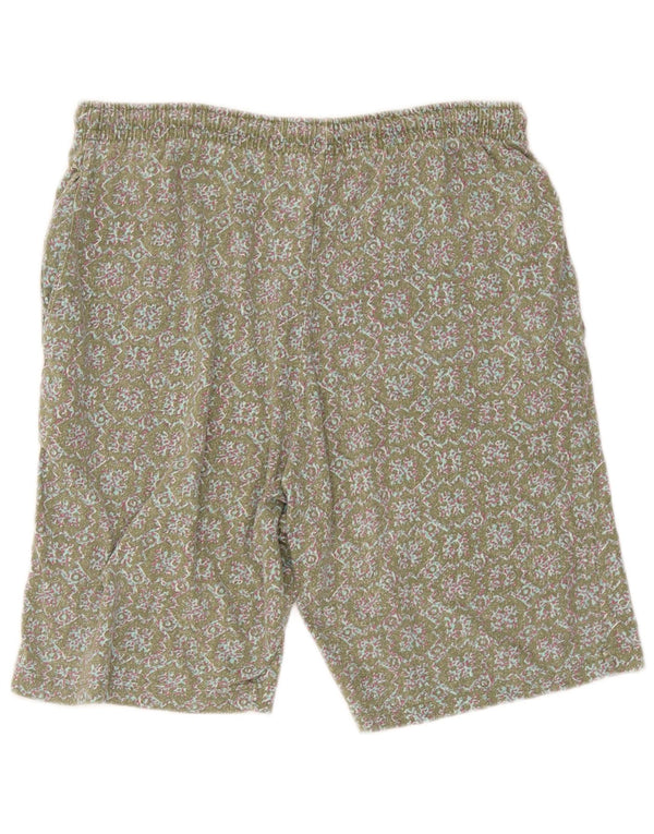 vintage Mens Sport Shorts Grand Coton Floral Vert