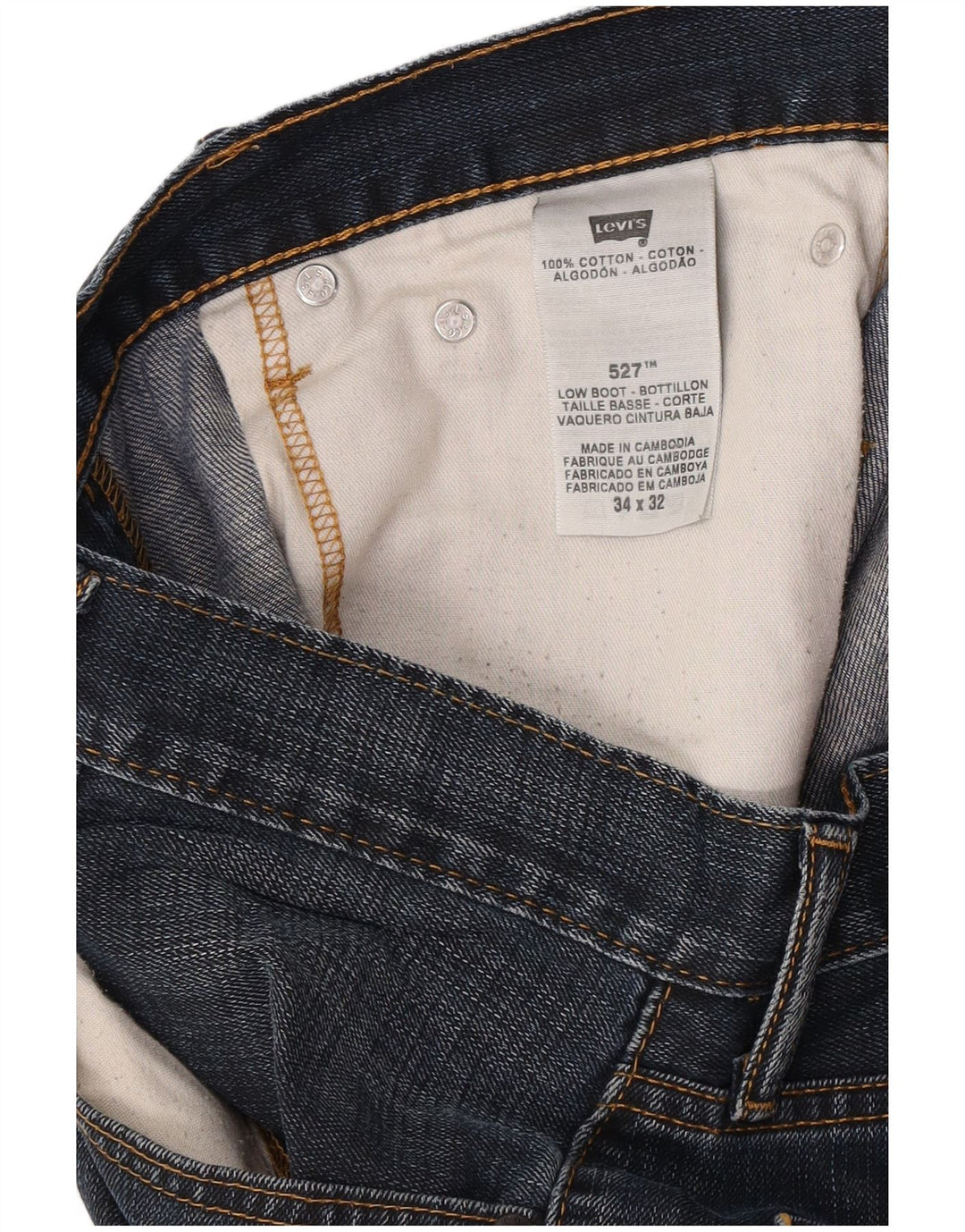 Levi's Jean 527 Bootcut Homme Bleu Marine Coton W34 L32