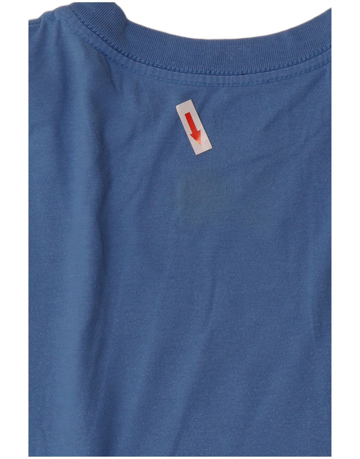 Nike T-shirt graphique coupe standard pour homme en coton bleu moyen