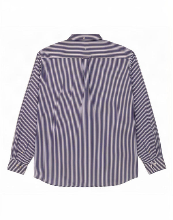 Gant Mens Shirt Size 49/50 19 3/4 4XL Blue Pinstripe Cotton