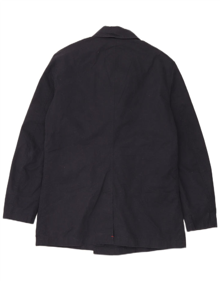 Superdry Caban Homme UK 40 Large Bleu Marine Coton