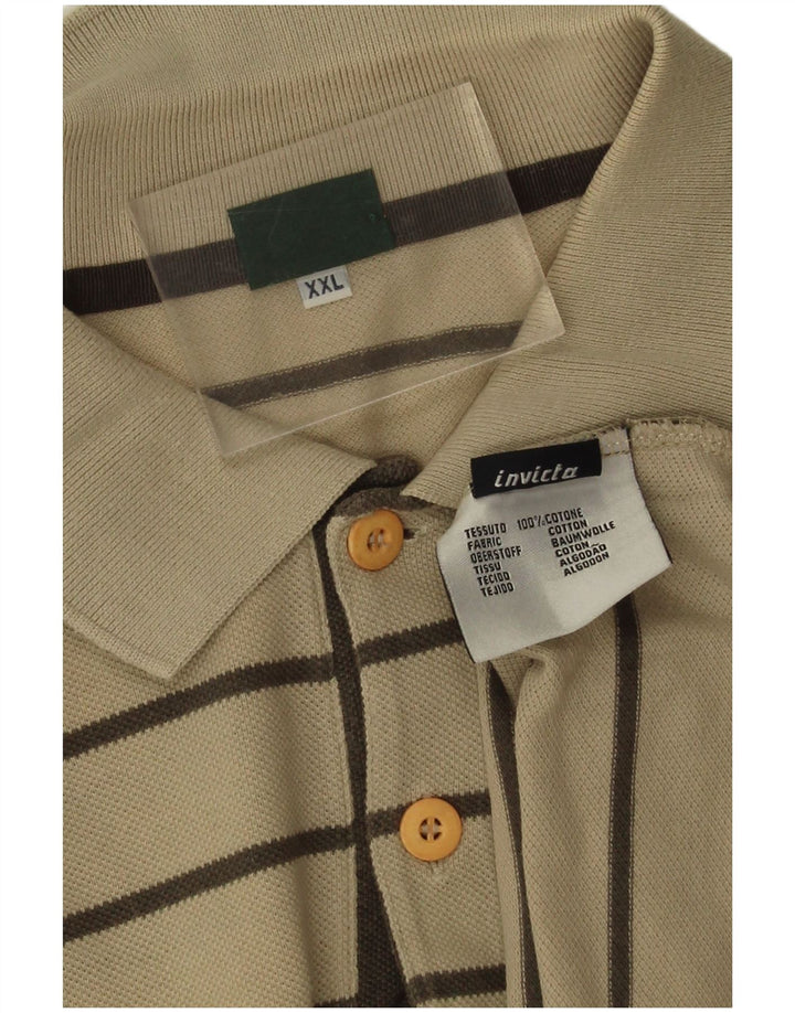 Invicta Polo Homme 2XL Coton Rayé Beige