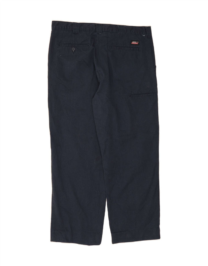 DICKIES Mens Straight Chino Trousers W38 L27 Navy Blue Polyester Vintage Dickies and Second-Hand Dickies from Messina Hembry 