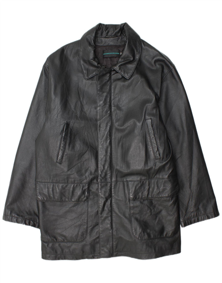 Metropolitan Veste en cuir pour homme EU 54 2XL Cuir noir
