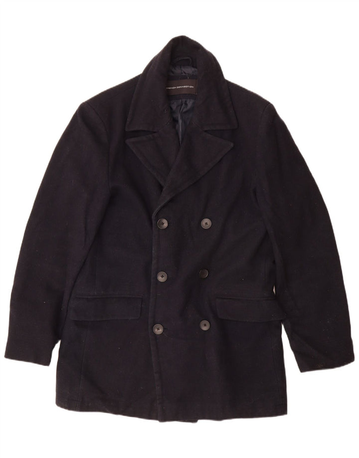 FRENCH CONNECTION Manteau croisé pour homme UK 40 Large Bleu marine