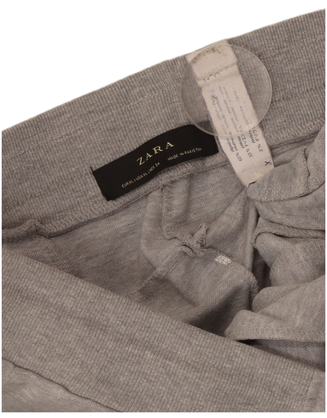 Zara Pantalon de survêtement court pour homme Joggers XL Gris Coton